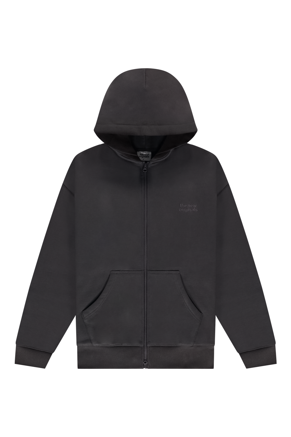 Emblem Zip Up Hoodie | Espresso