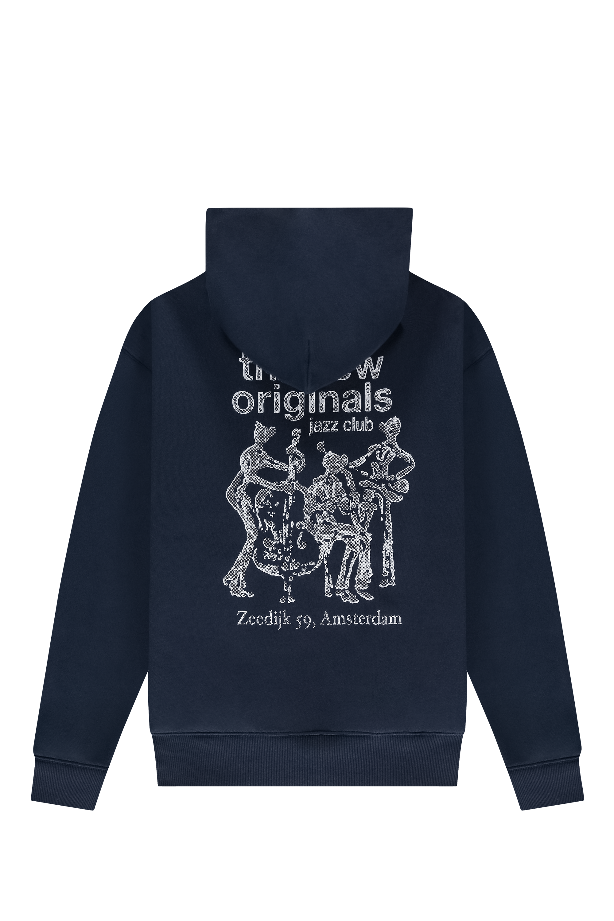 Jazz Club Hoodie Navy Blue Front-2