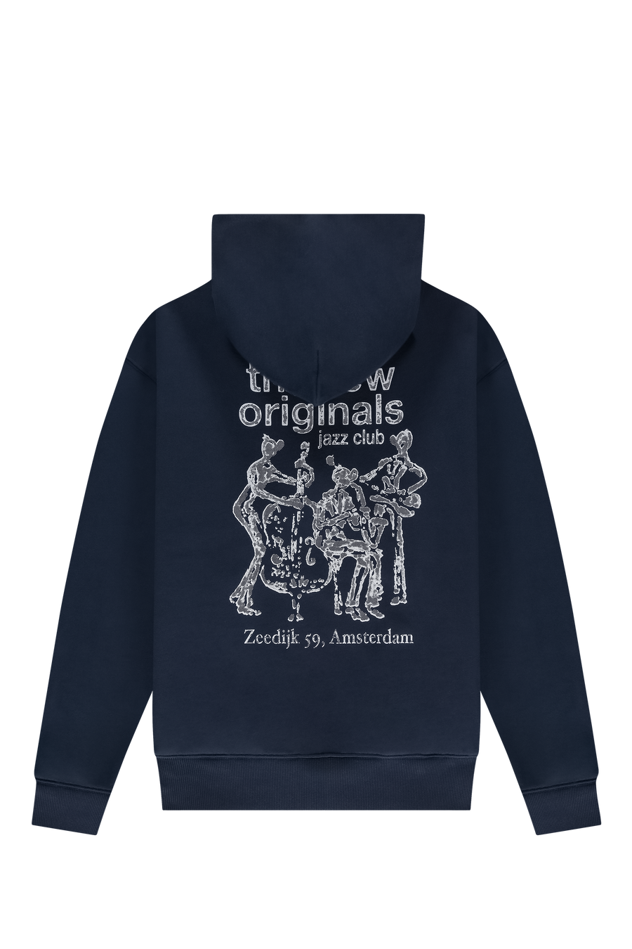 Jazz Club Hoodie Navy Blue Front-2