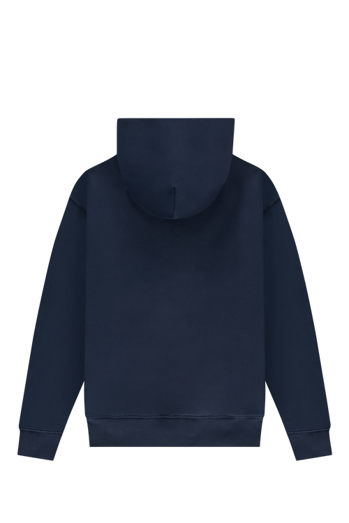 Big Logo Zip Up Hoodie Navy Blue / Pink