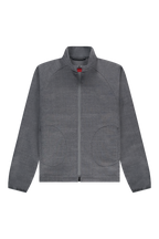 Emblem Tech Jacket Light Grey Front-1