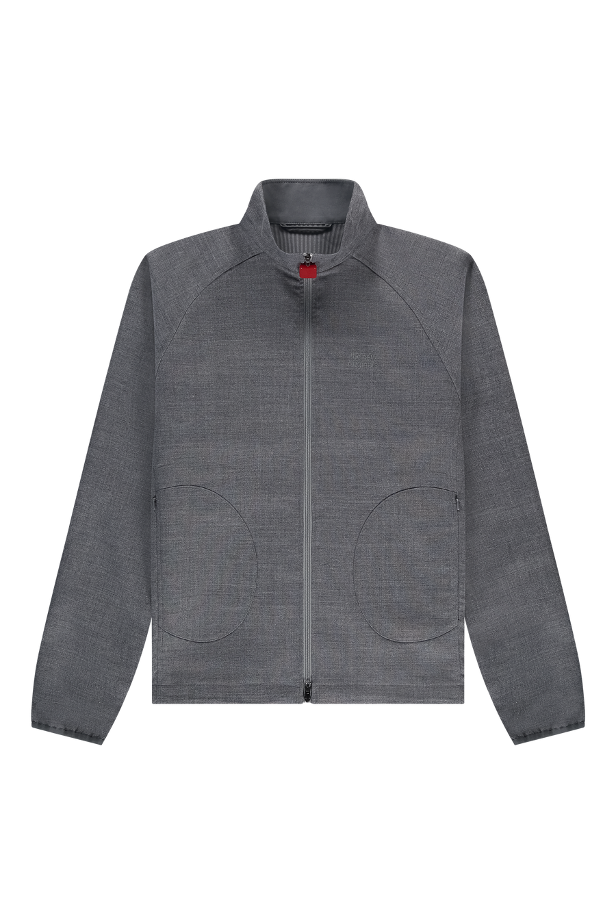 Emblem Tech Jacket Light Grey Front-1