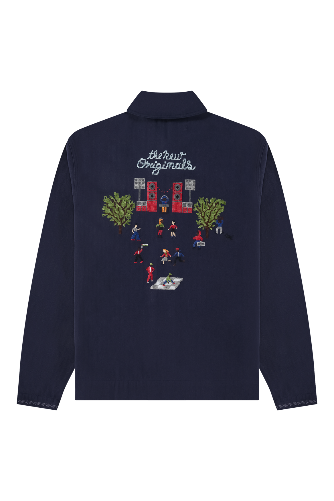 Block Party Chore Jacket Stock Navy | Navy / Brown