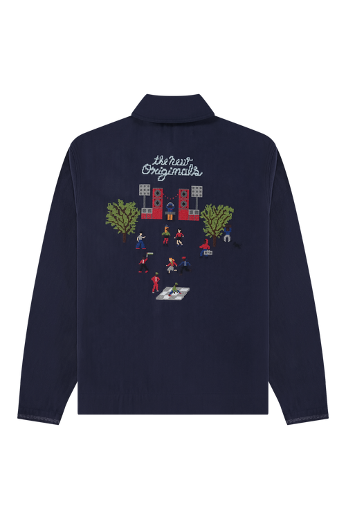 Block Party Chore Jacket Stock Navy | Navy / Brown