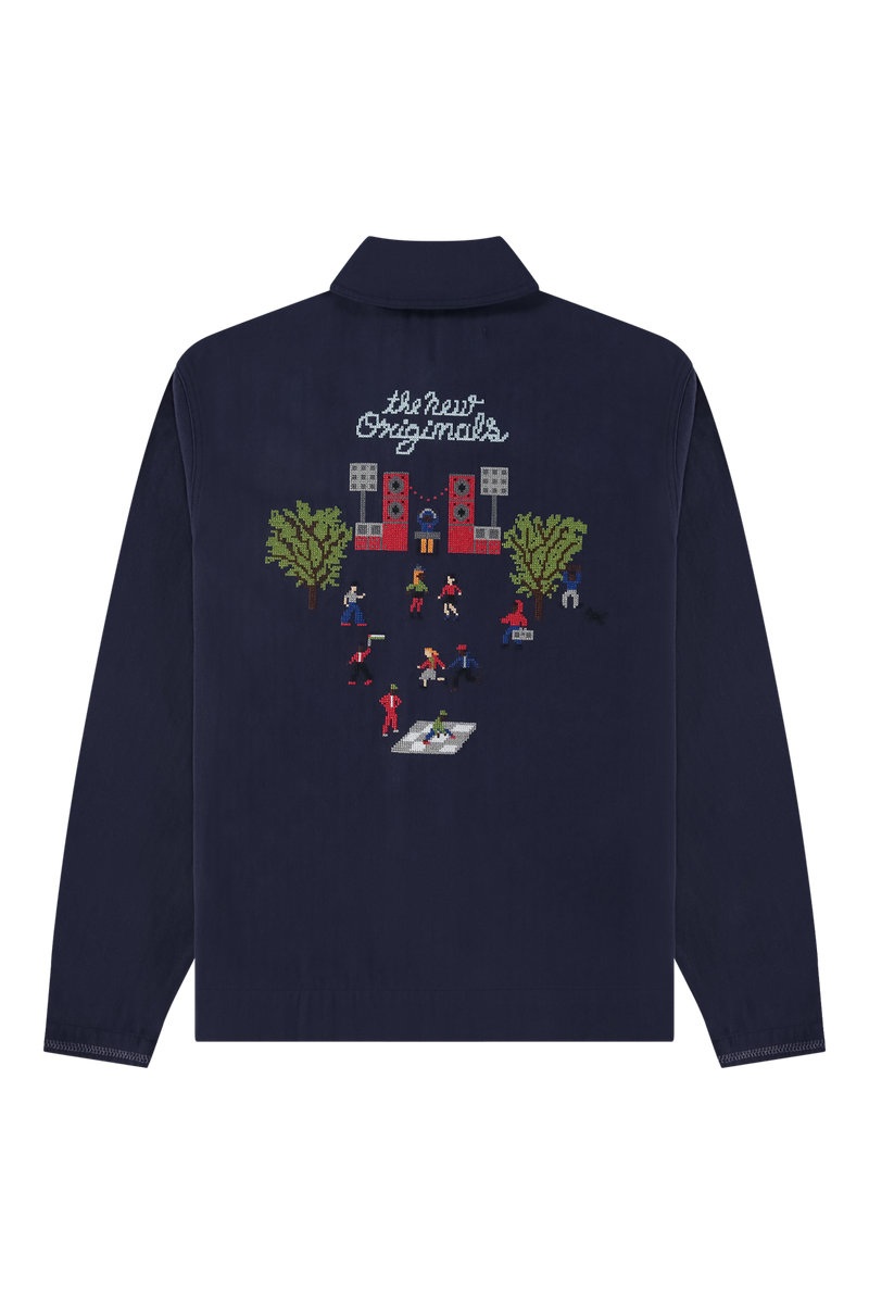 Block Party Chore Jacket Stock Navy | Navy / Brown