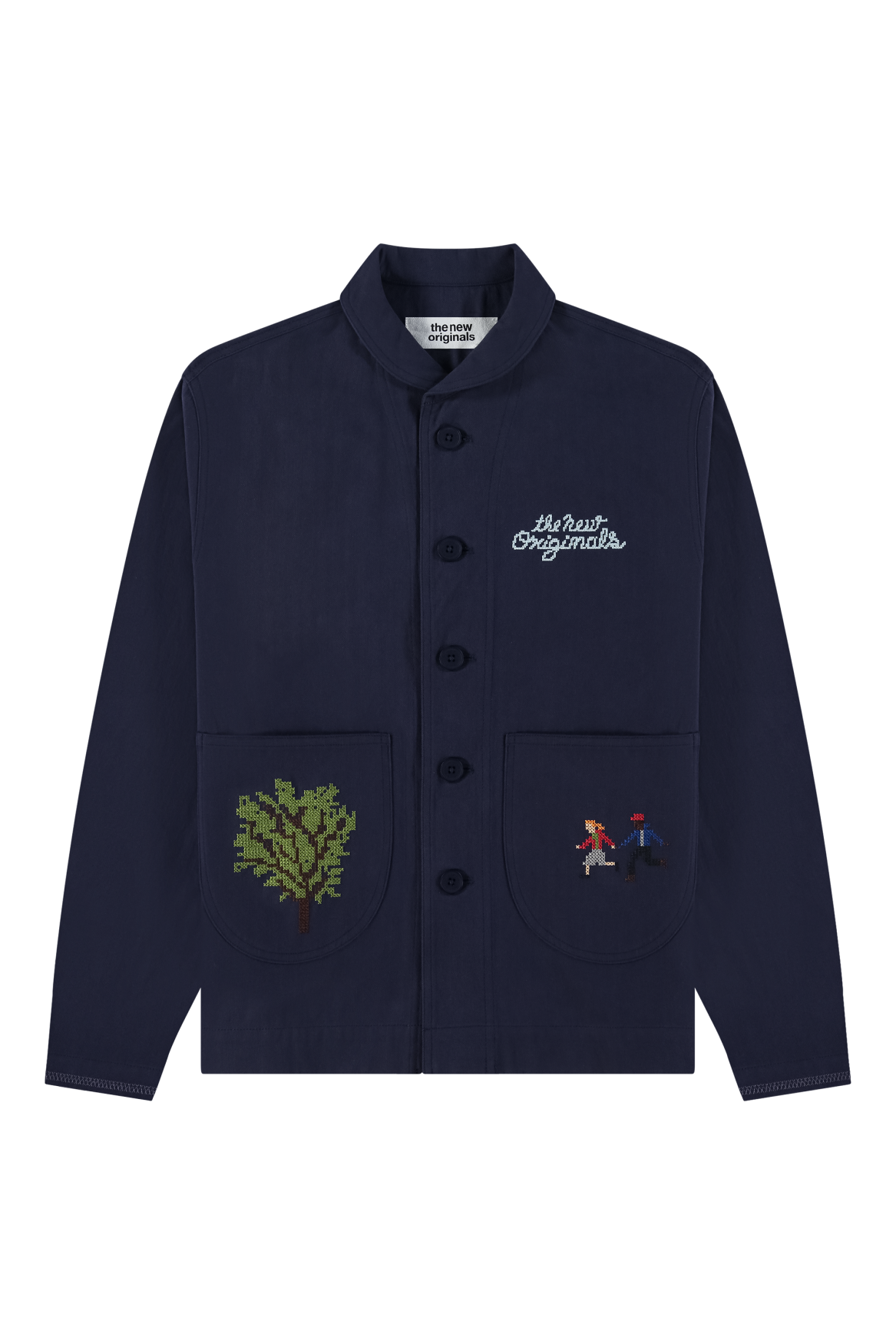 Block Party Chore Jacket Stock Navy | Navy / Brown
