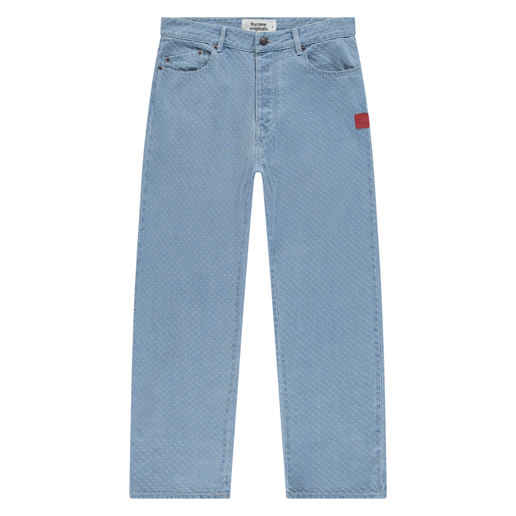 9-Dots Polka Dot Relaxed Jeans Light Wash Denim