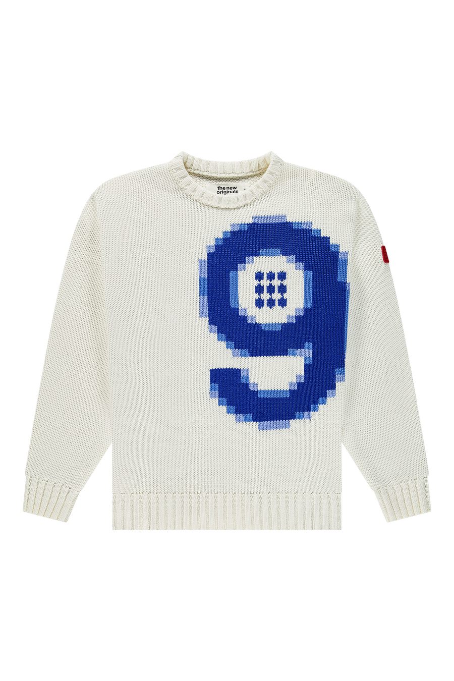 Number 9 Knit Crewneck White Alyssum