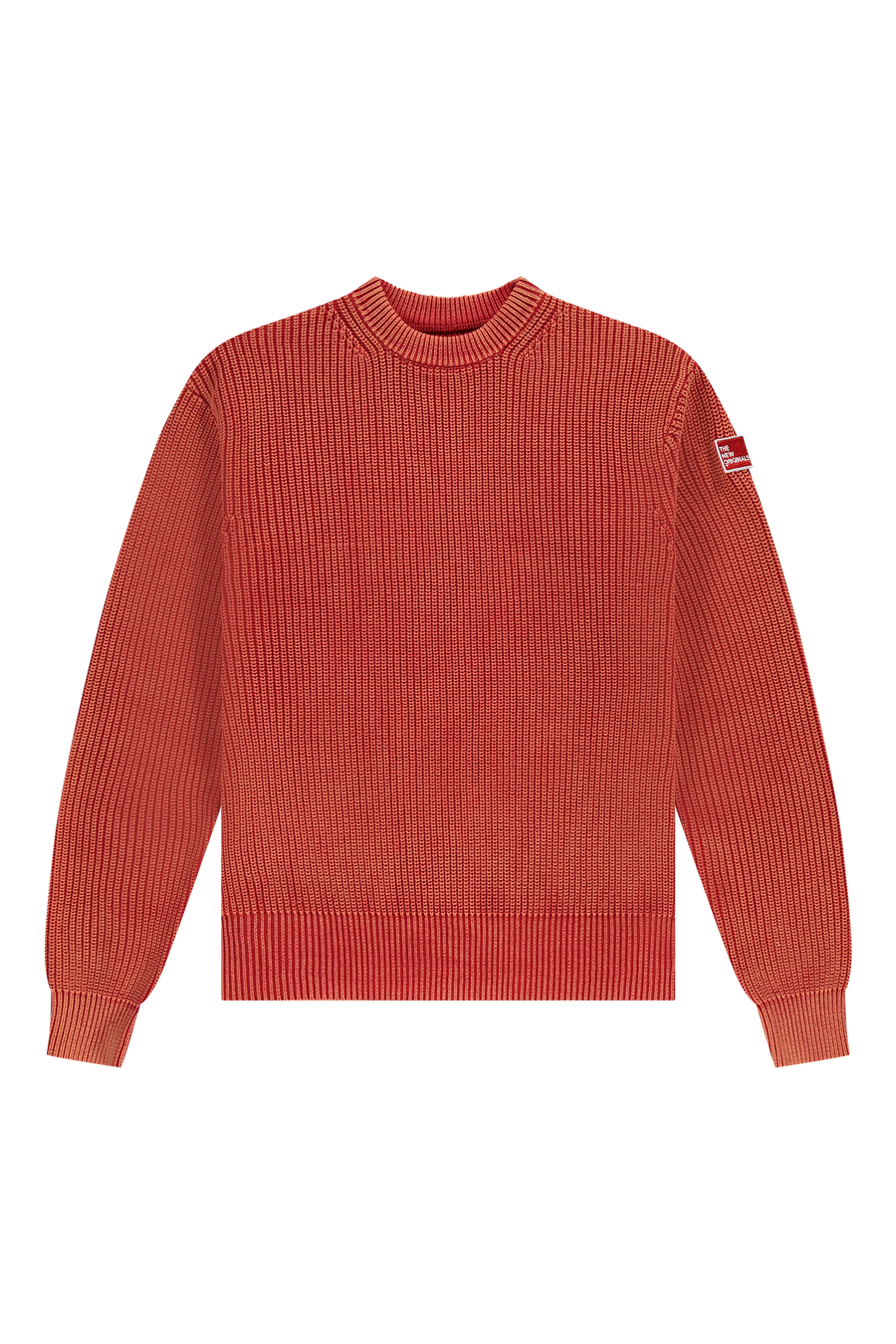 Fisherman Rib Knit Crewneck Barbados Cherry