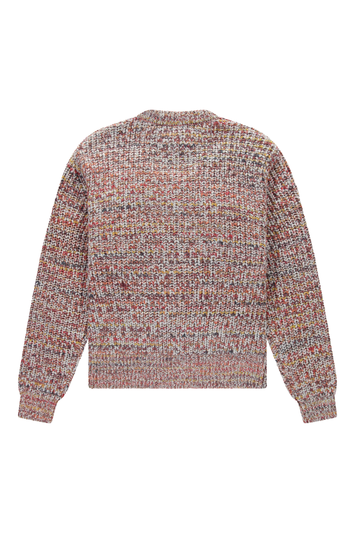 Fisherman Rib Knit Crewneck Multicolored Red | Multicolored Red