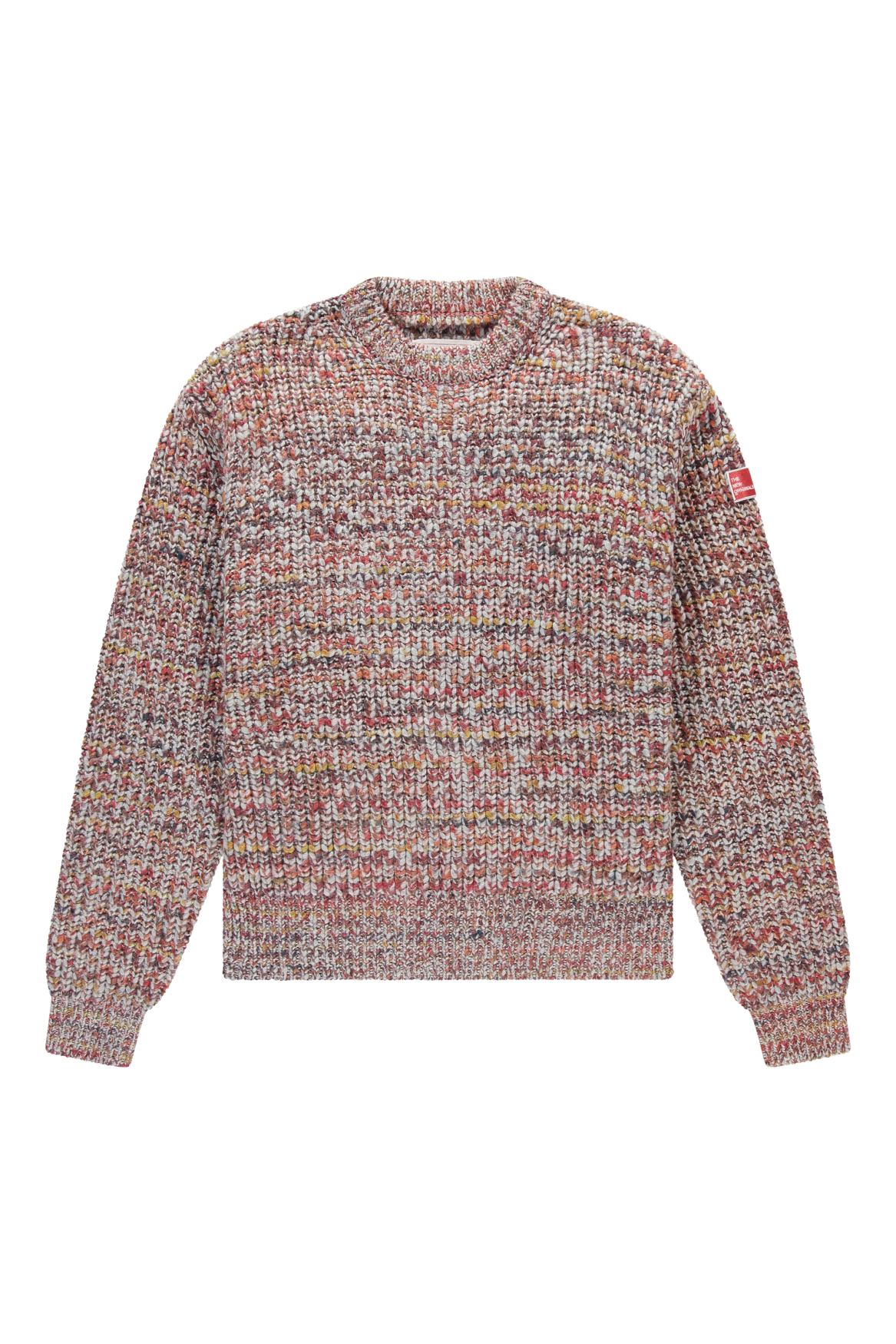 Fisherman Rib Knit Crewneck Multicolored Red | Multicolored Red