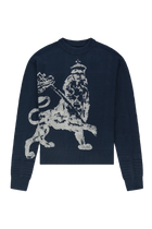 Lion Knit Crewneck | Navy