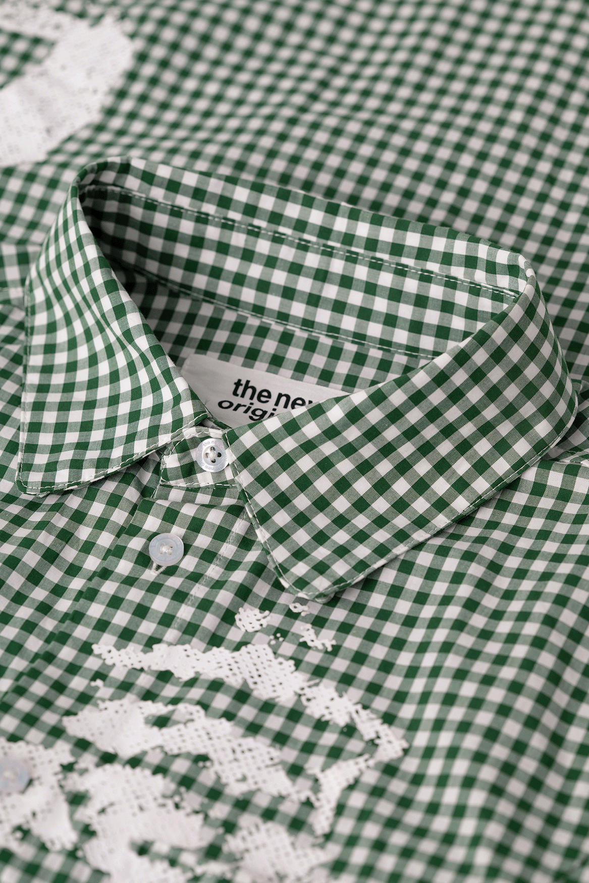 Lion Button Shirt | Dark Green Check