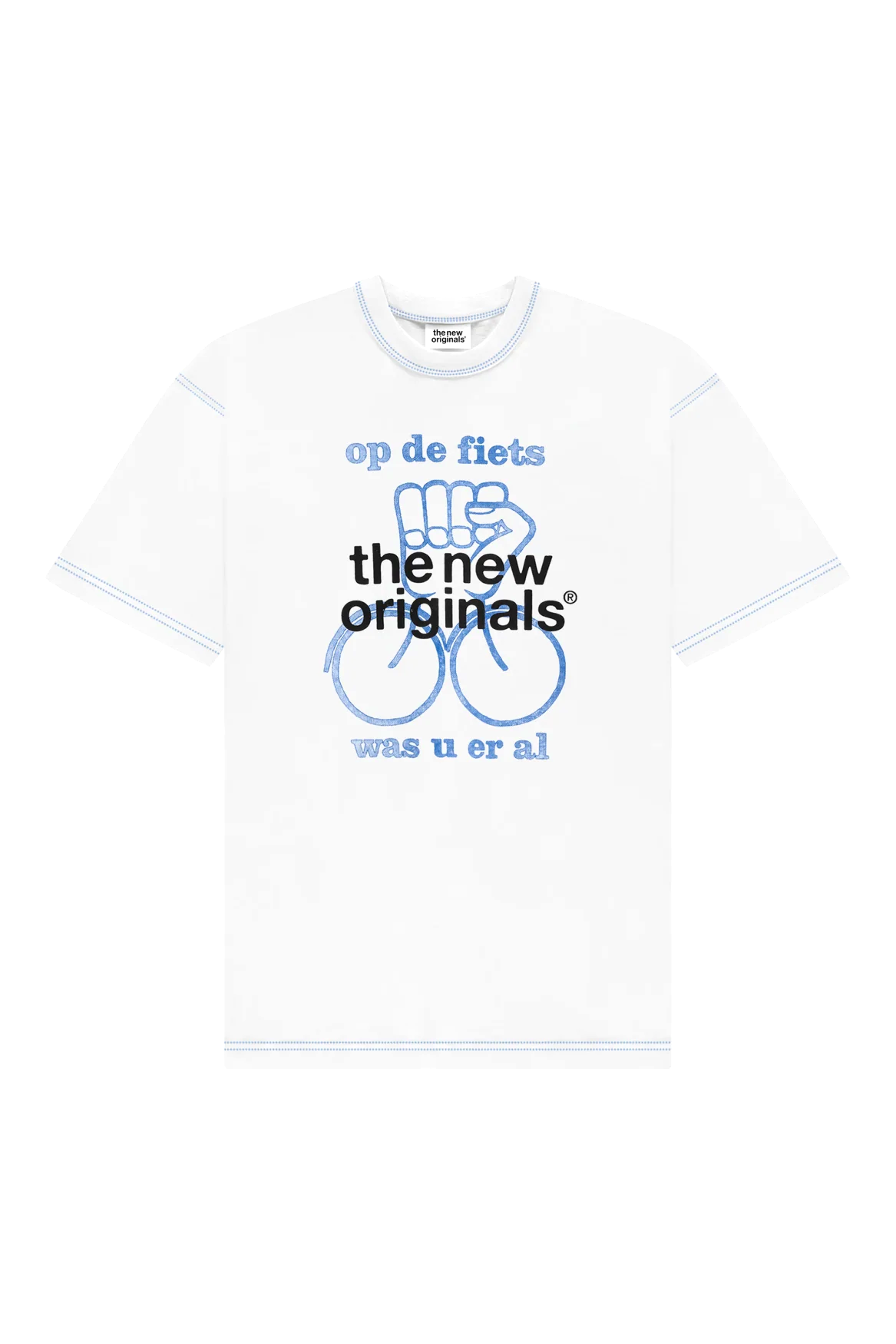Op De Fiets Tee | White