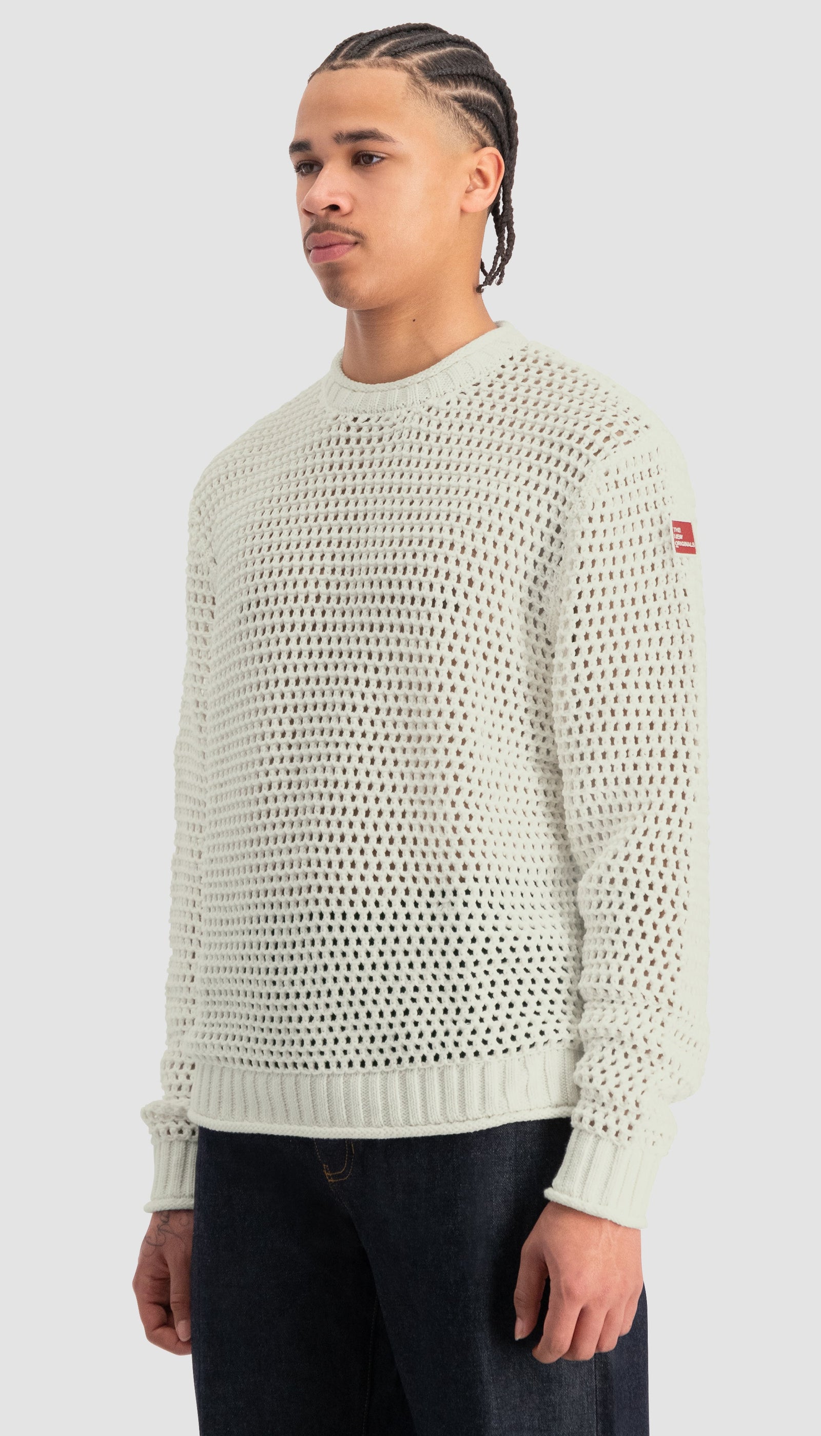 Open Knit Crewneck White Alyssum | White Alyssum