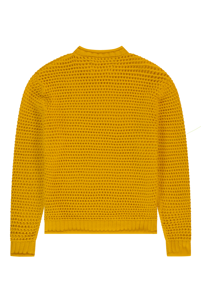Open Knit Crewneck Gold Fusion