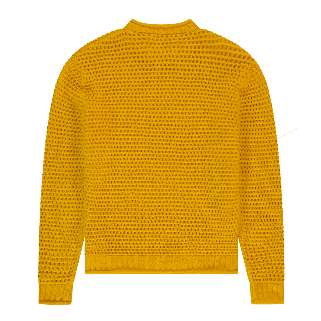 Open Knit Crewneck Gold Fusion
