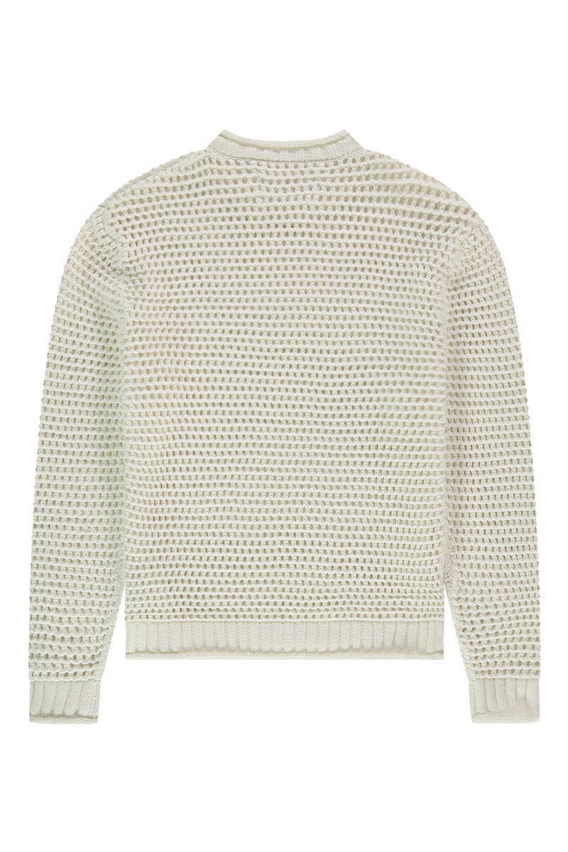 Open Knit Crewneck White Alyssum | White Alyssum