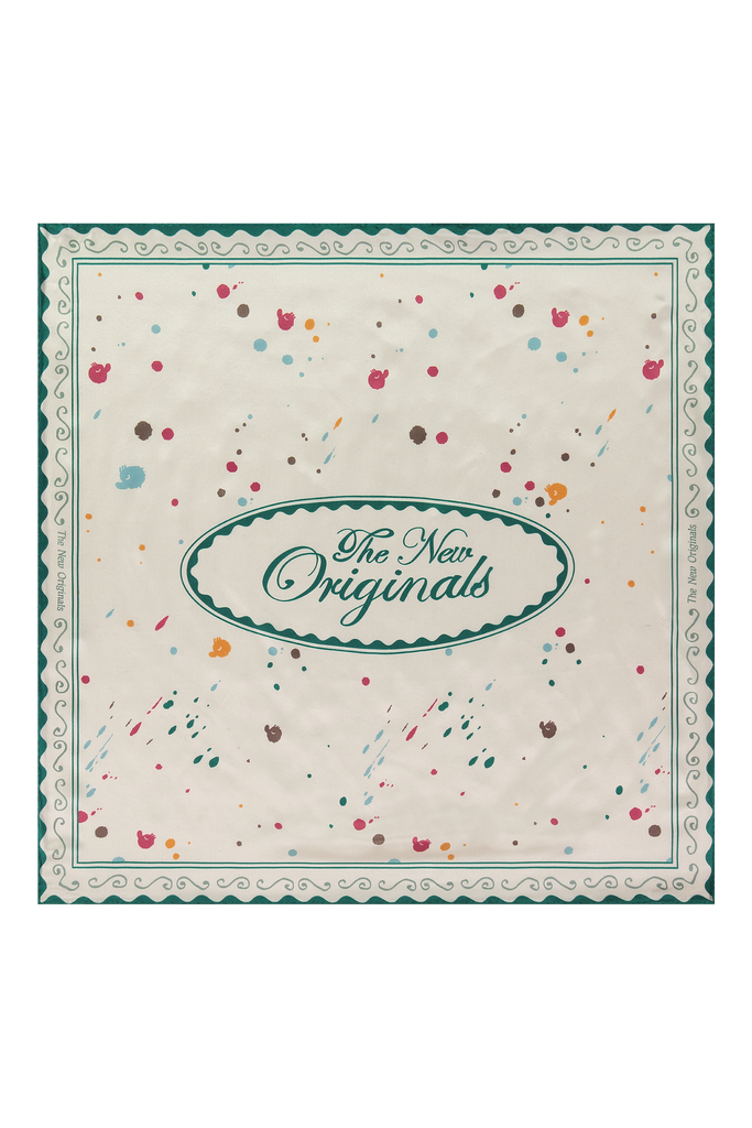 Paint Splatter Bandana White Alyssum