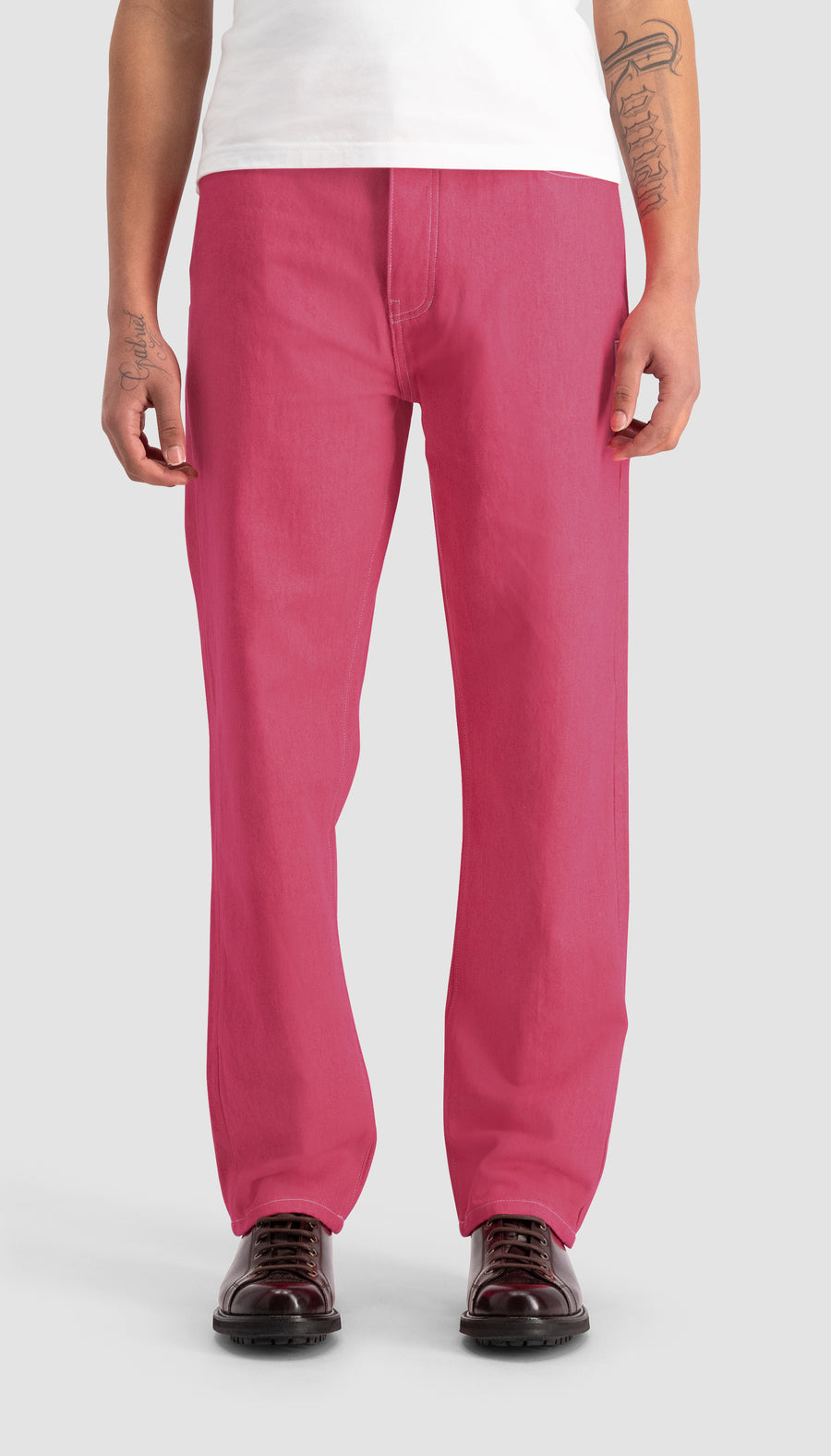 9-Dots Relaxed Jeans Carmine