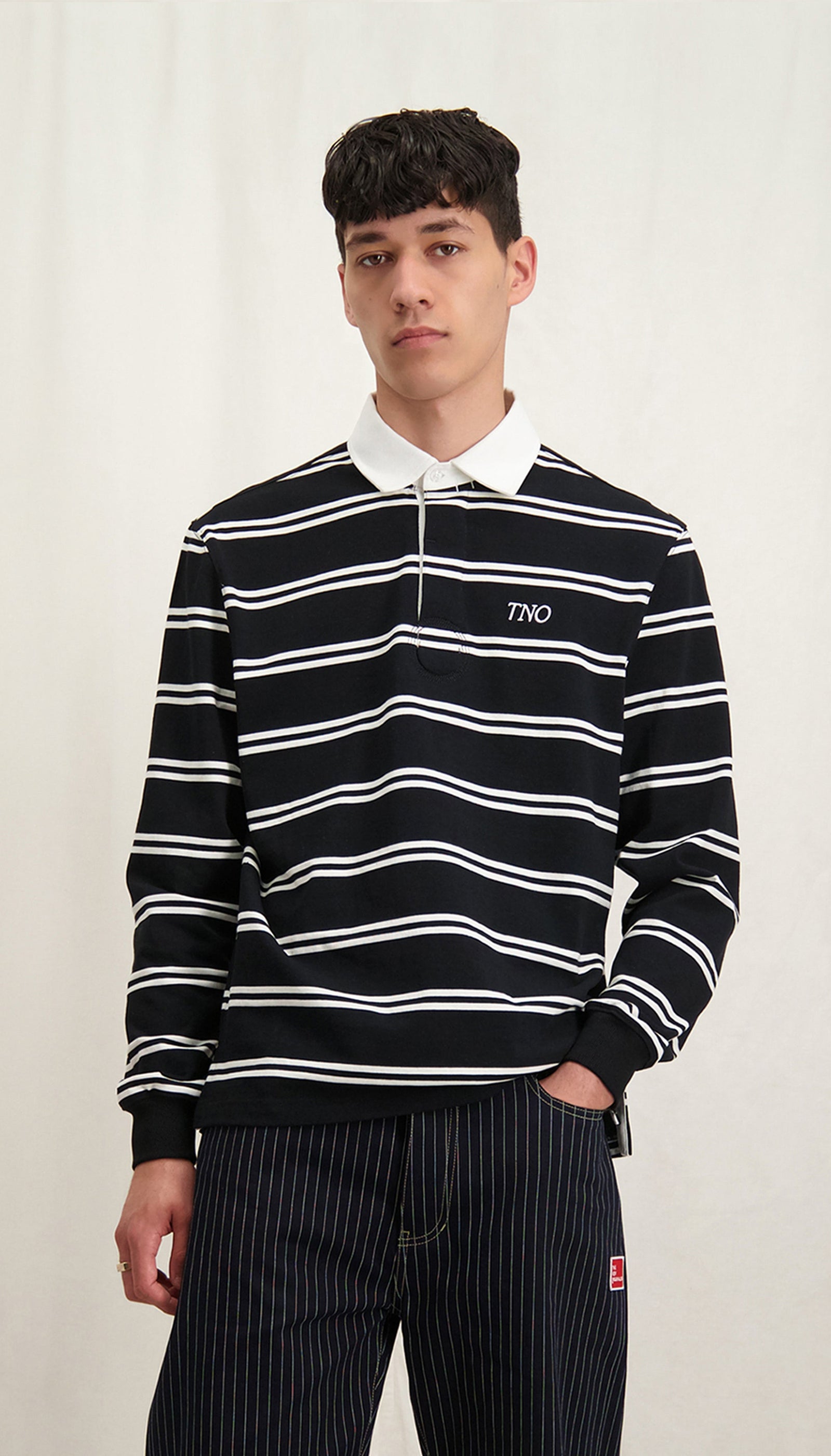 Rugby Shirt White Alyssum / Spruced Up | Black