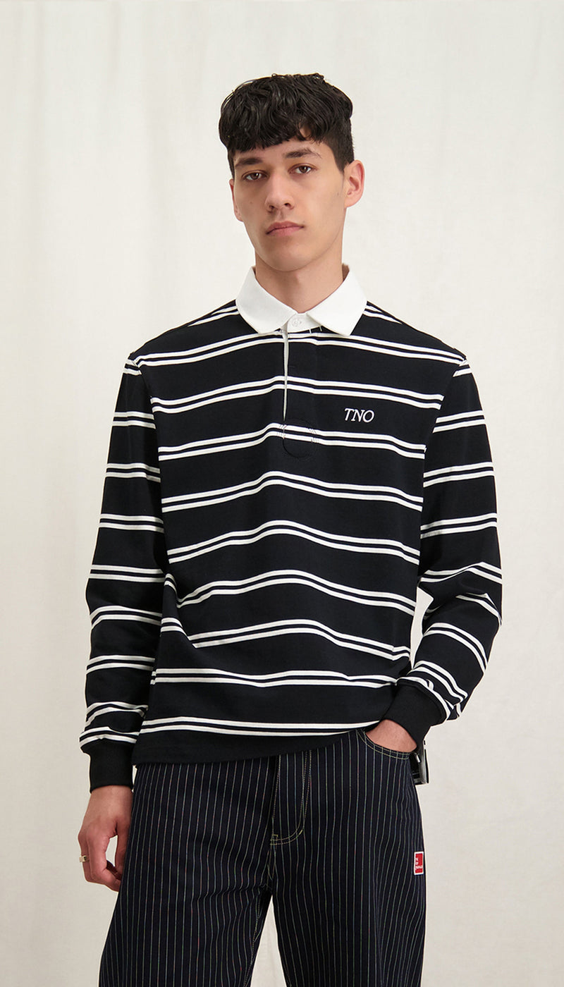 Rugby Shirt White Alyssum / Spruced Up | Black