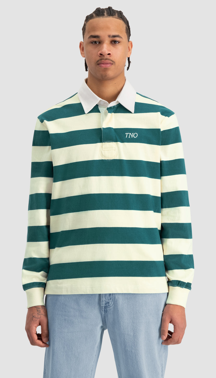 Rugby Shirt White Alyssum / Spruced Up