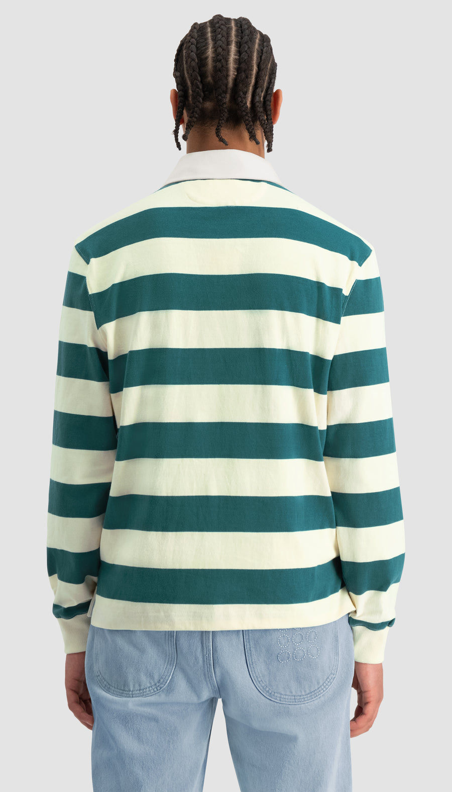 Rugby Shirt White Alyssum / Spruced Up