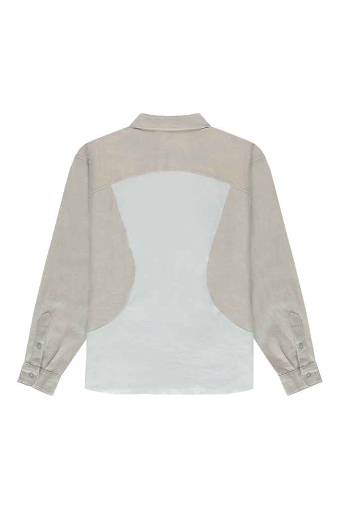 Curve Shirt Linen White Alyssum/Beige