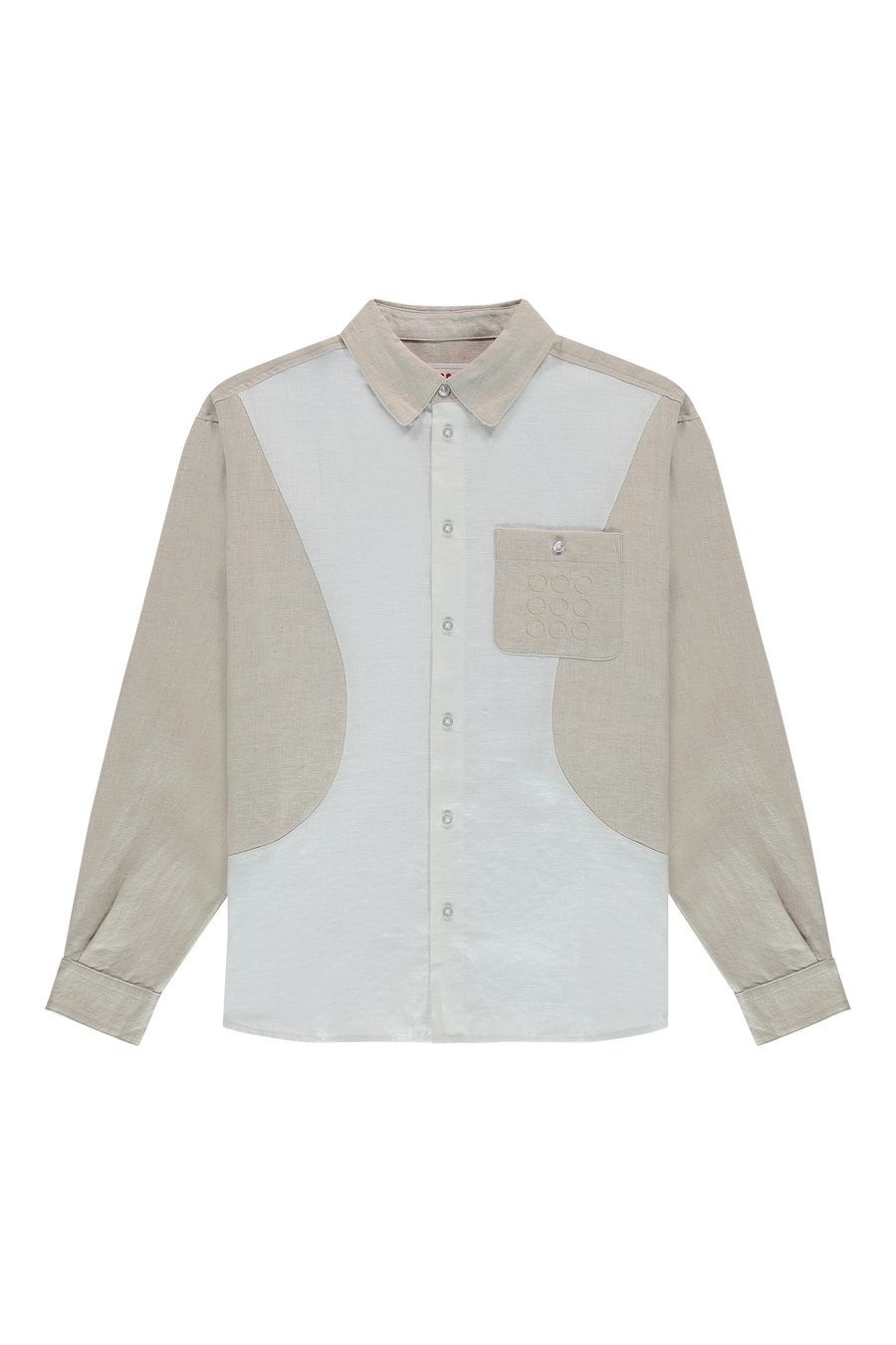 Curve Shirt Linen White Alyssum/Beige