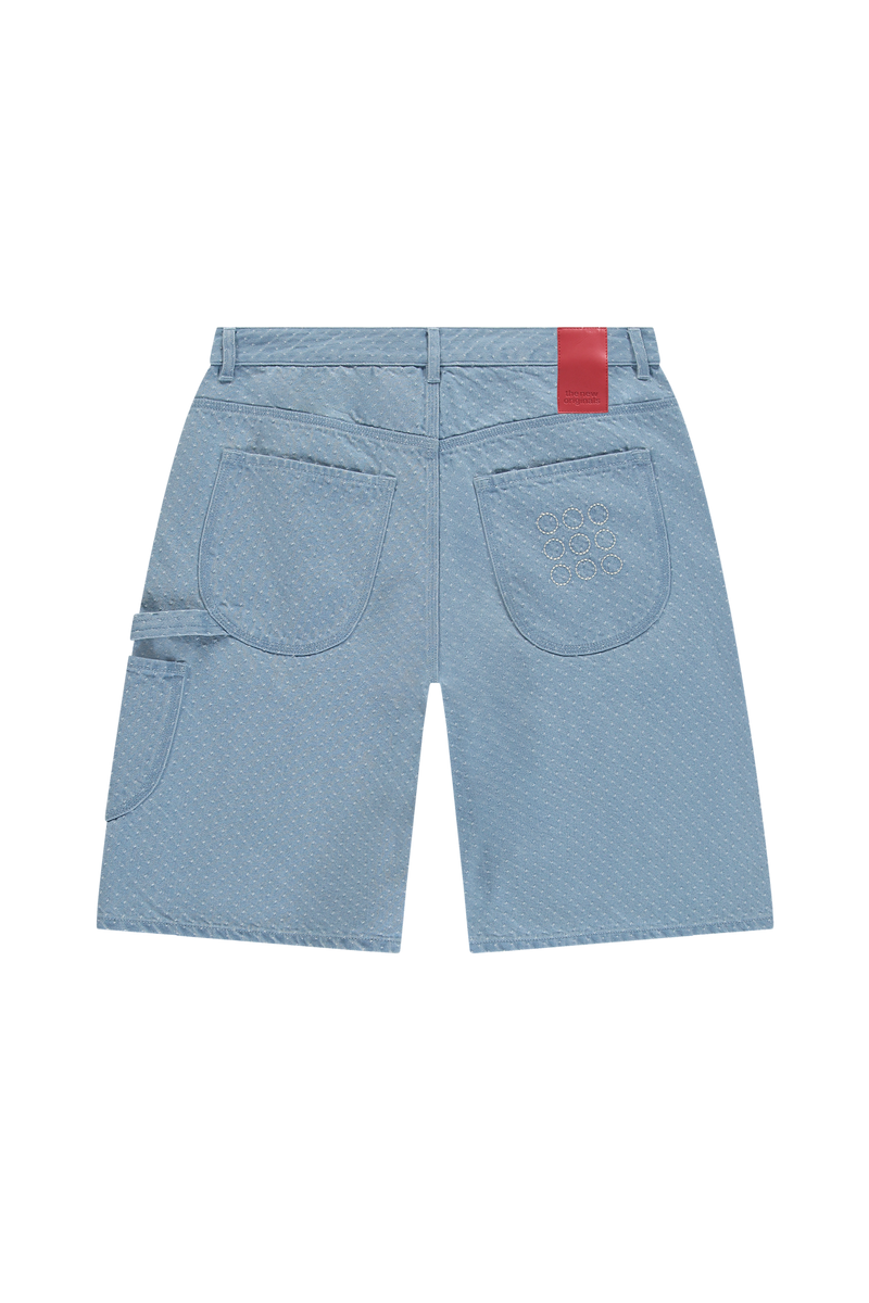 9-Dots Polka Dot Jorts | Light wash blue