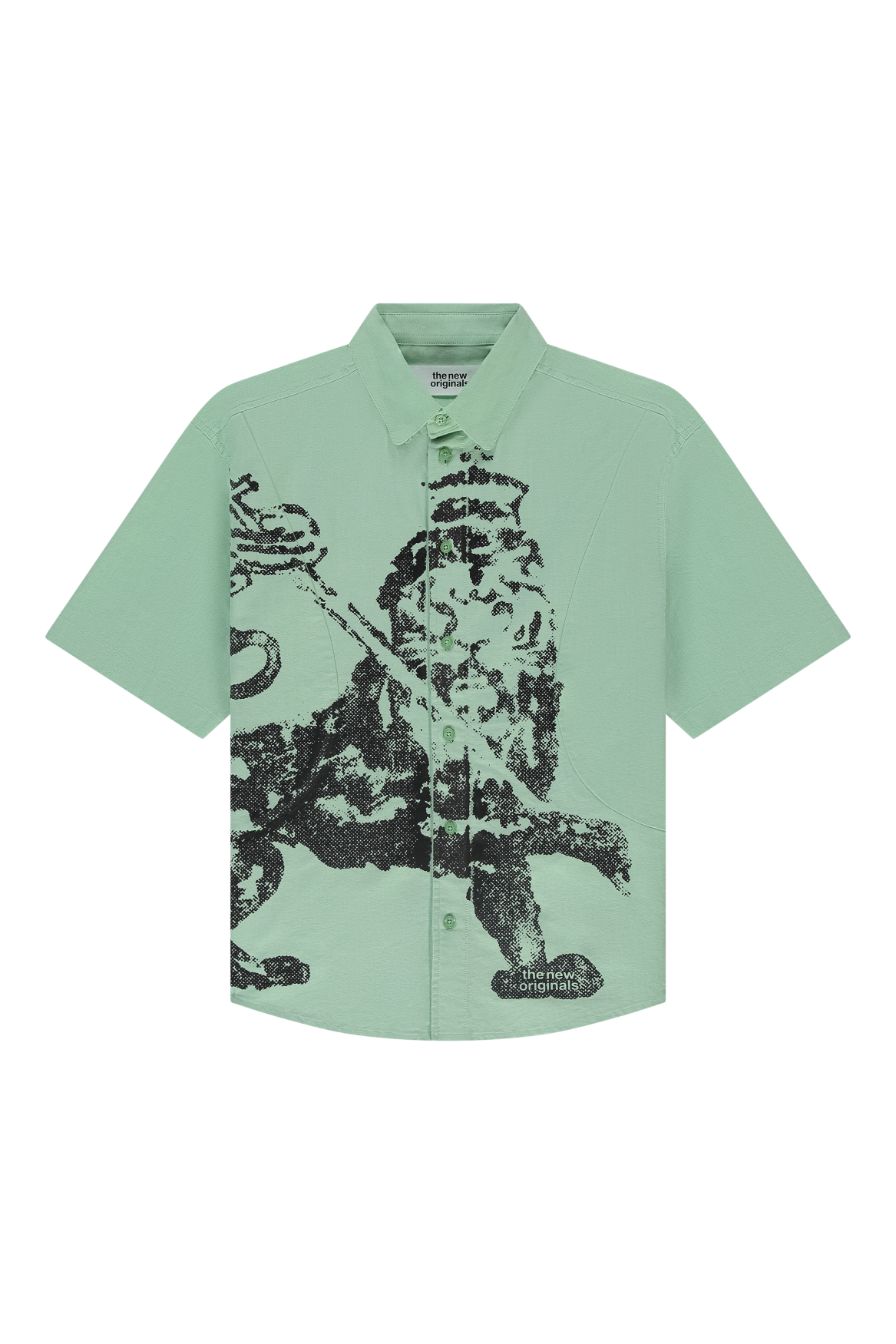 Lion Curve Short Sleeve Shirt | Mint