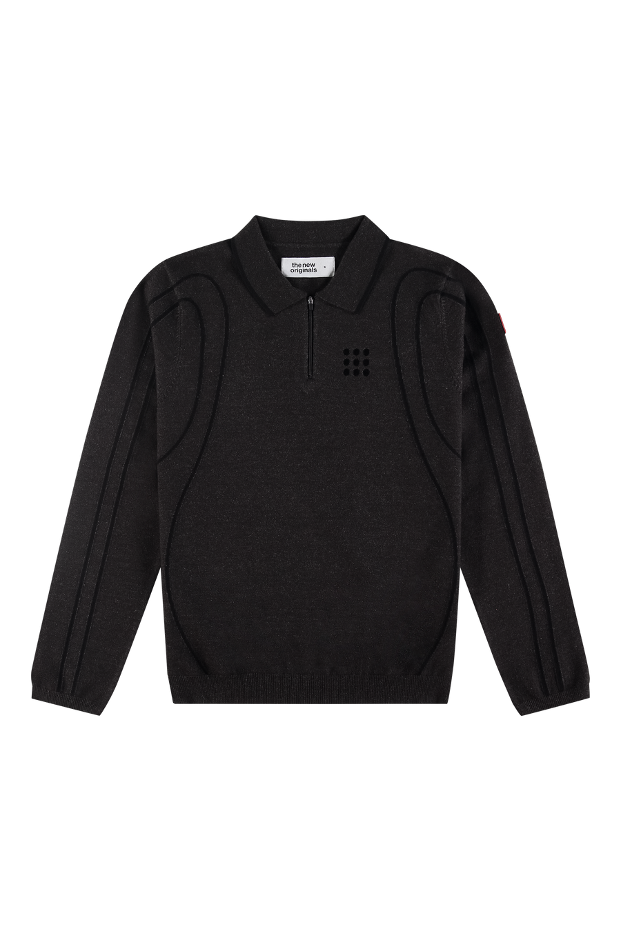 Innerspace Long Sleeve Polo Brown Melange/Black