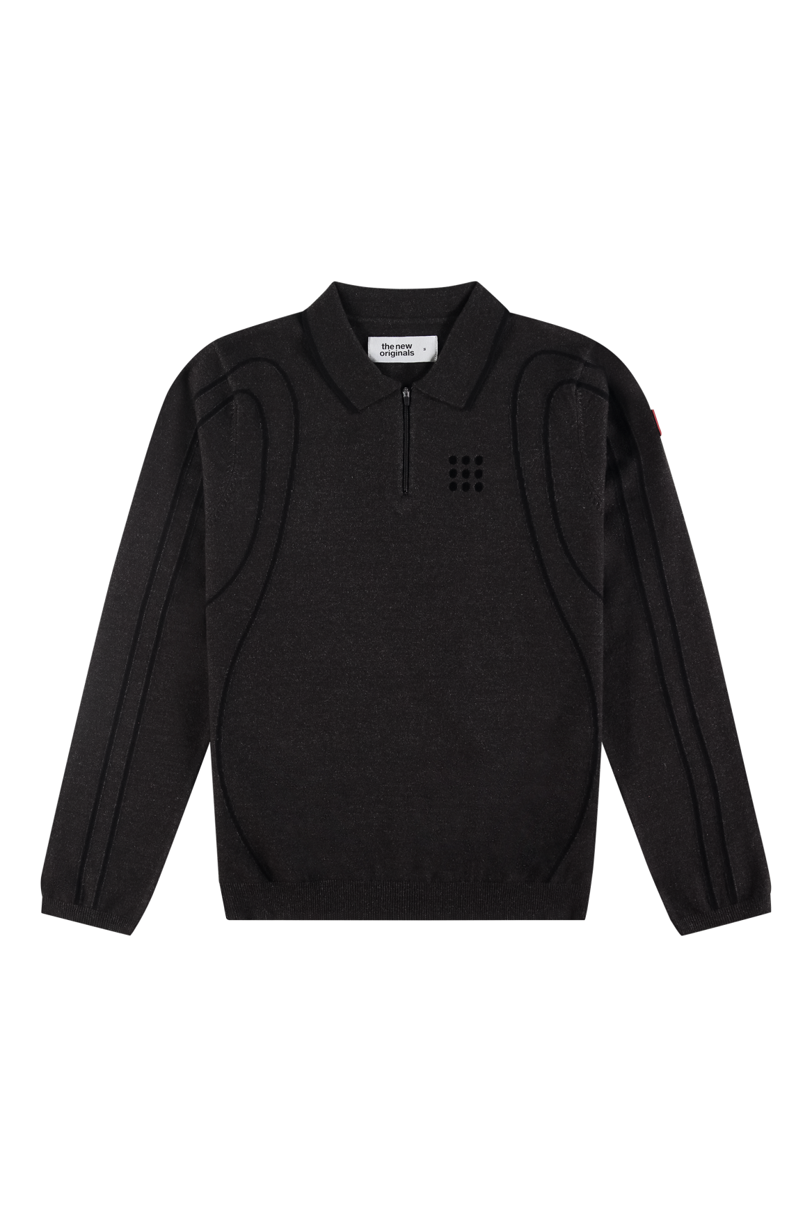 Innerspace Long Sleeve Polo Brown Melange/Black | Black