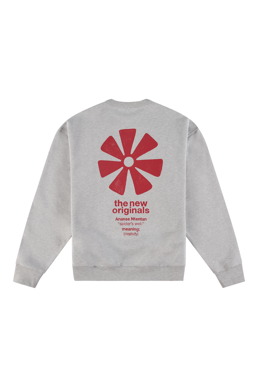 Adinkra Crewneck Light Grey Melange