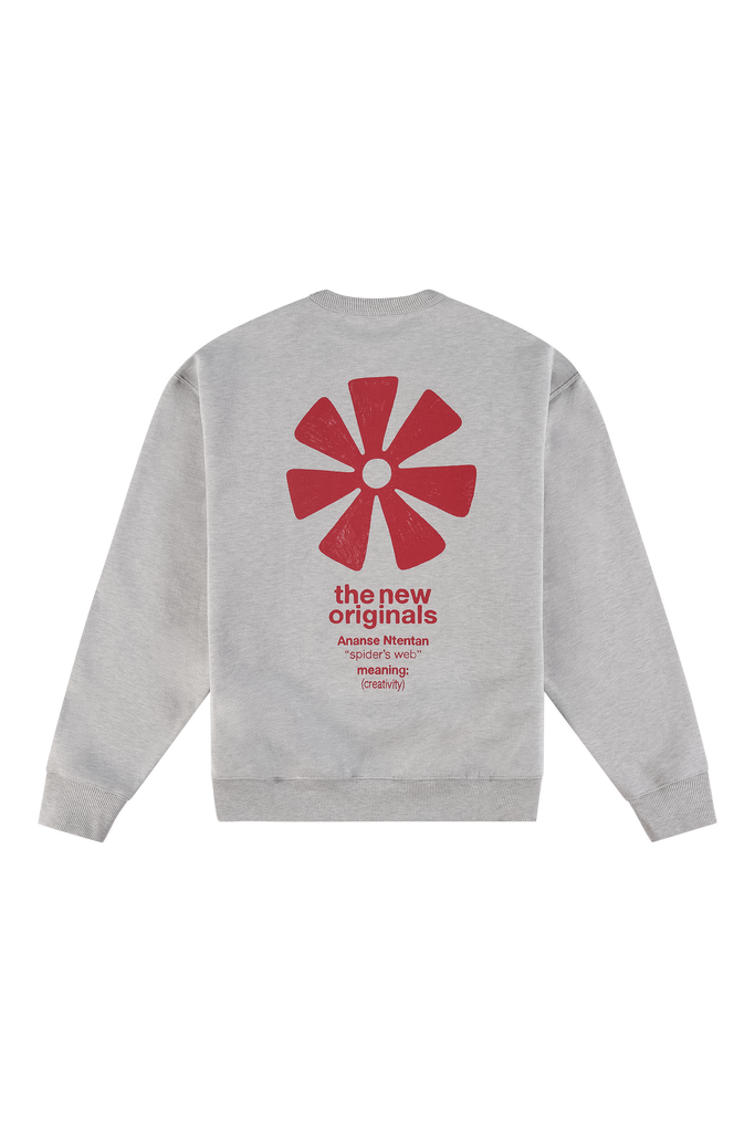 Adinkra Crewneck Light Grey Melange