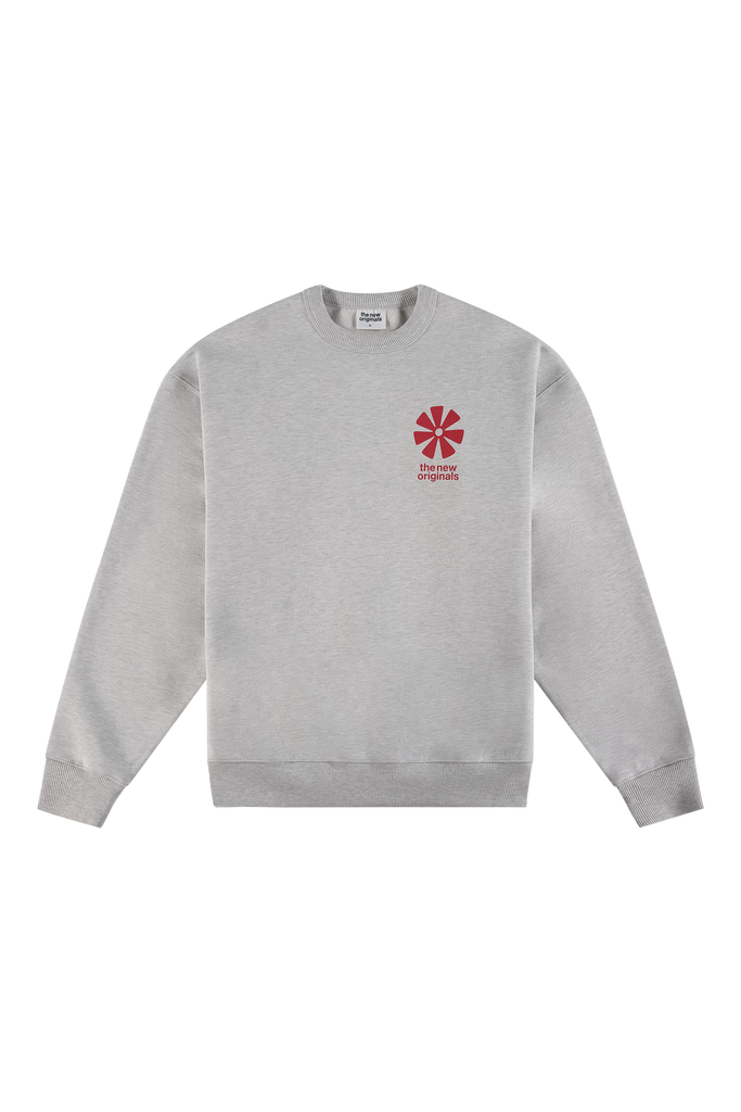 Adinkra Crewneck Light Grey Melange