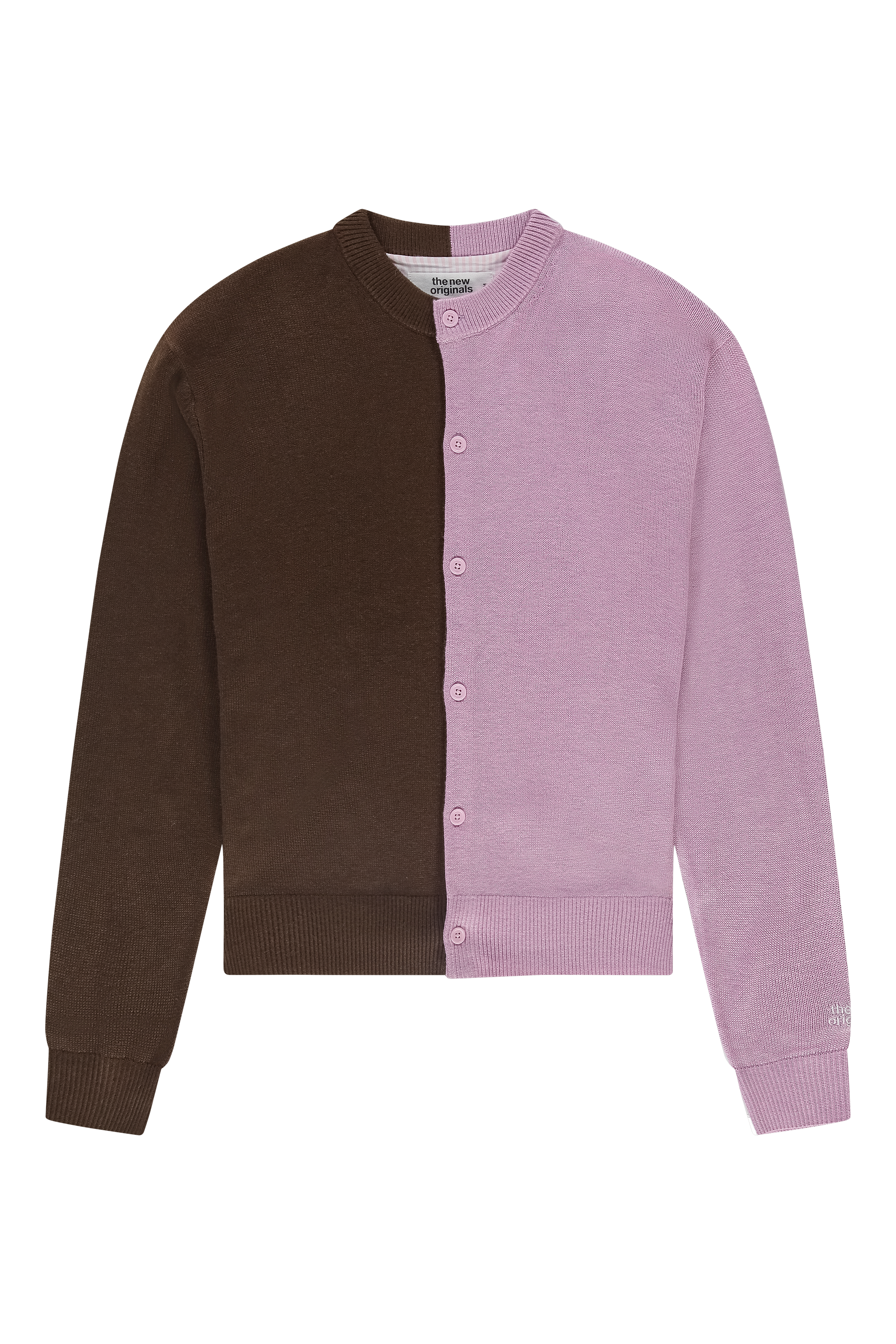 Duo Cardigan Light Pink/Brown