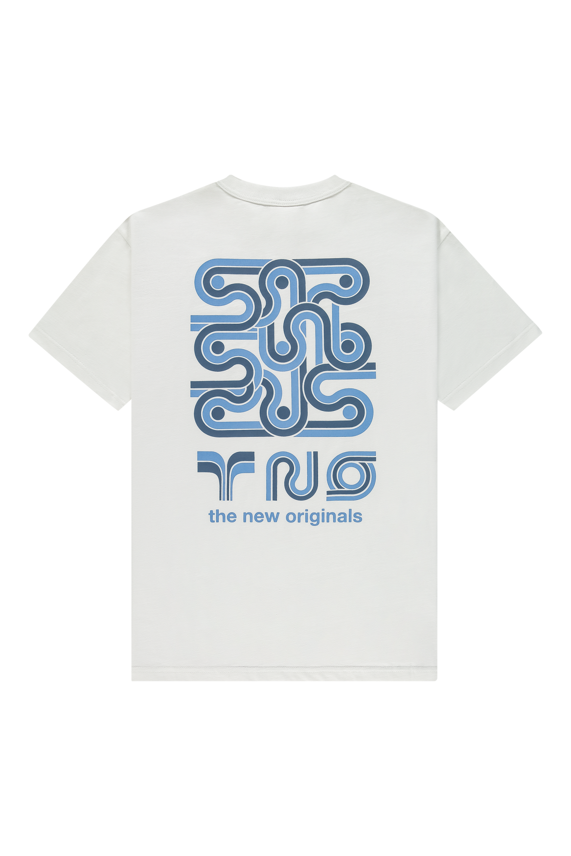 Supergraphic Tee | White/Ombre Blue