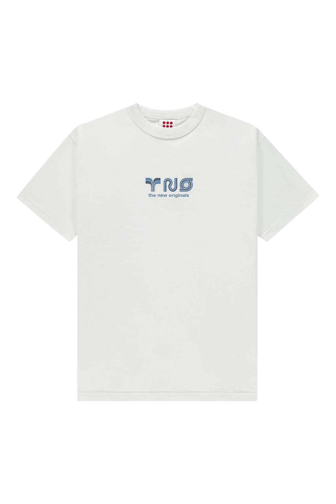 Supergraphic Tee | White/Ombre Blue