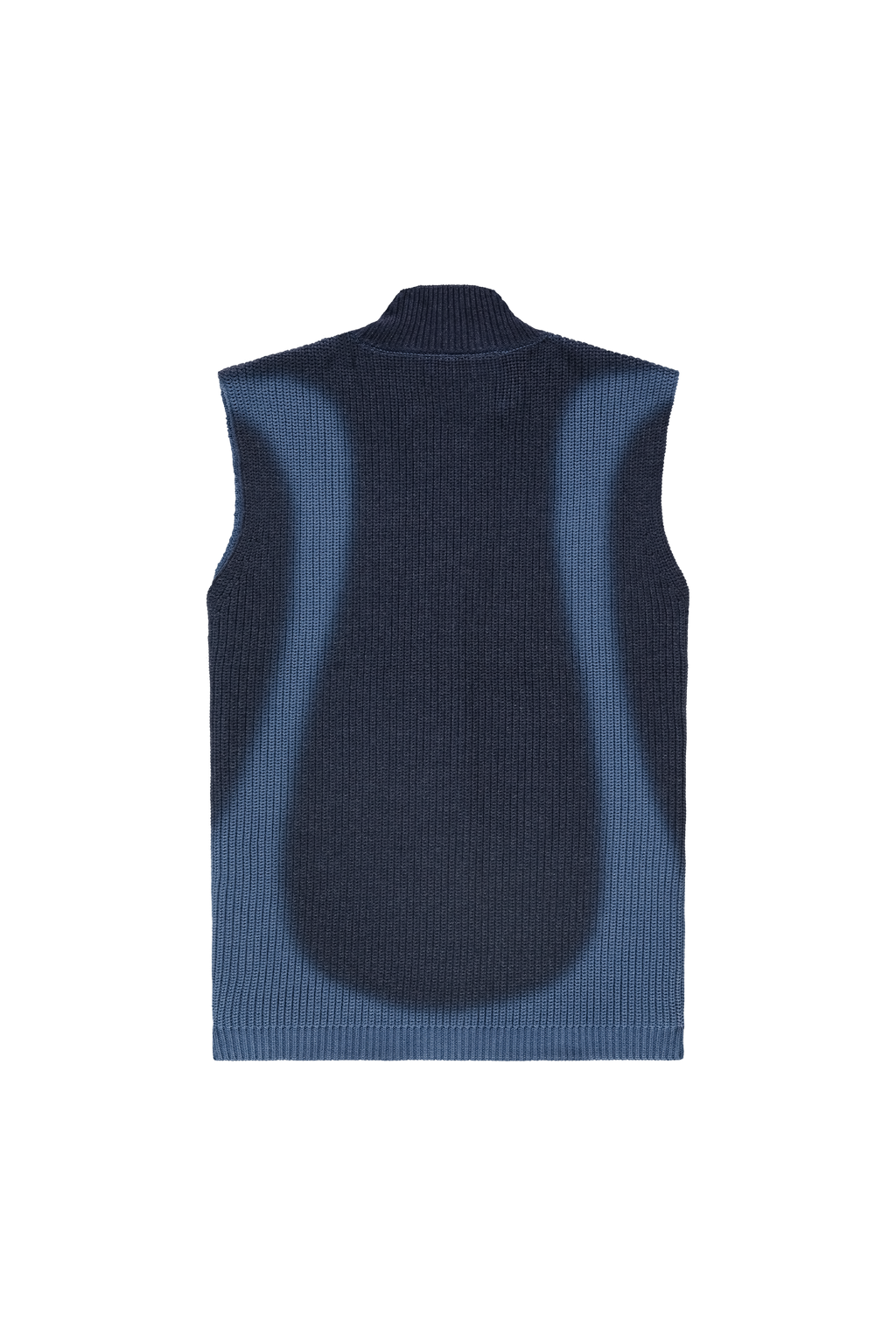 Fisherman Zip Up Vest Navy Blue