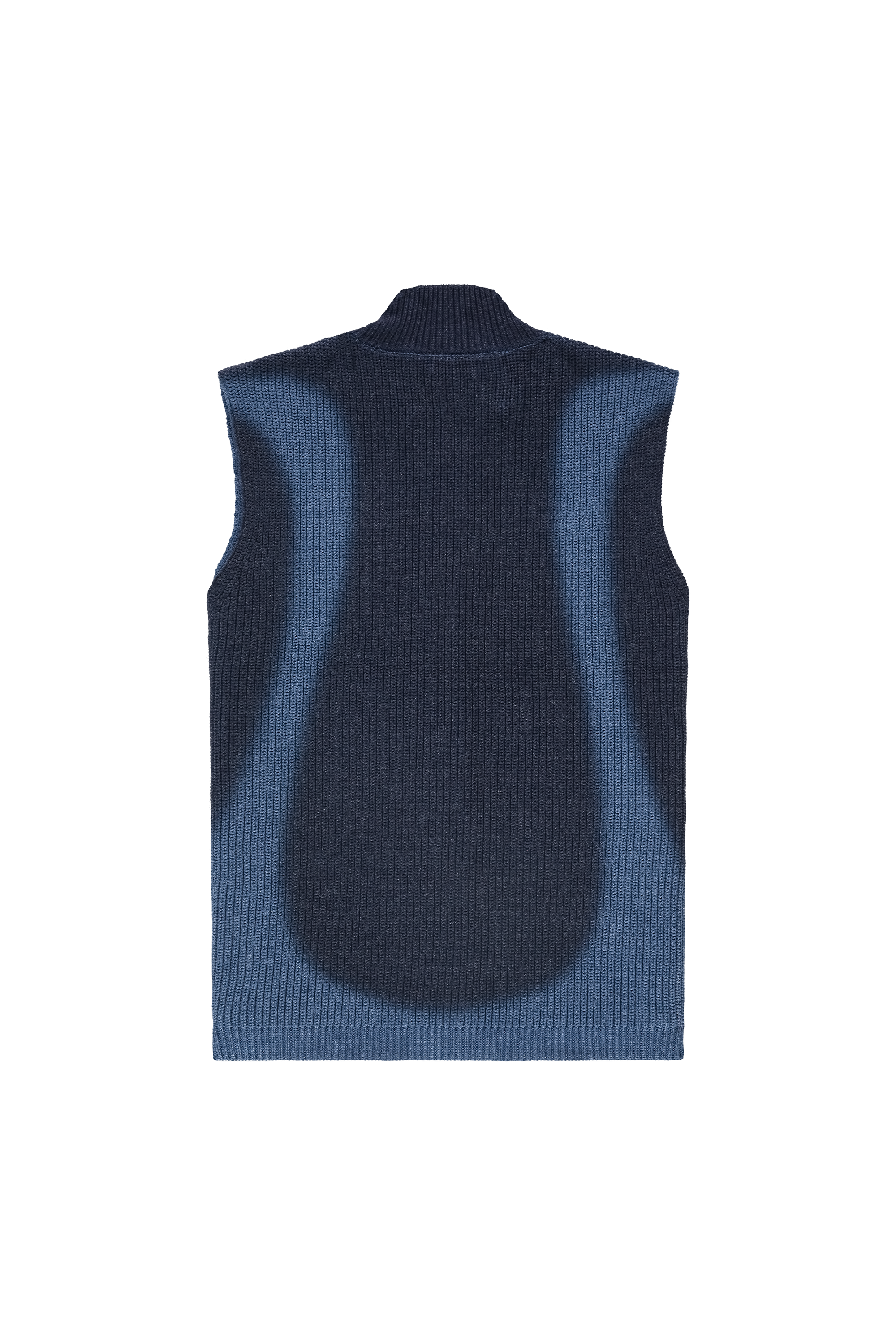 Fisherman Zip Up Vest Navy Blue