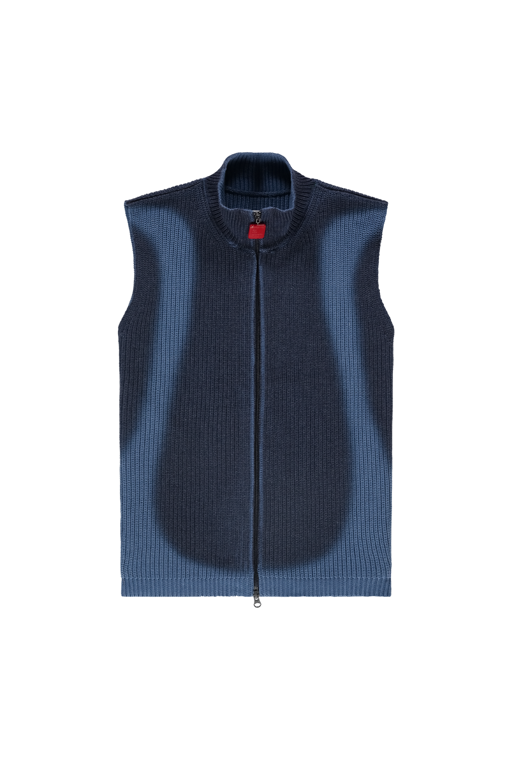 Fisherman Zip Up Vest Navy Blue