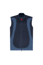 Fisherman Zip Up Vest Navy Blue