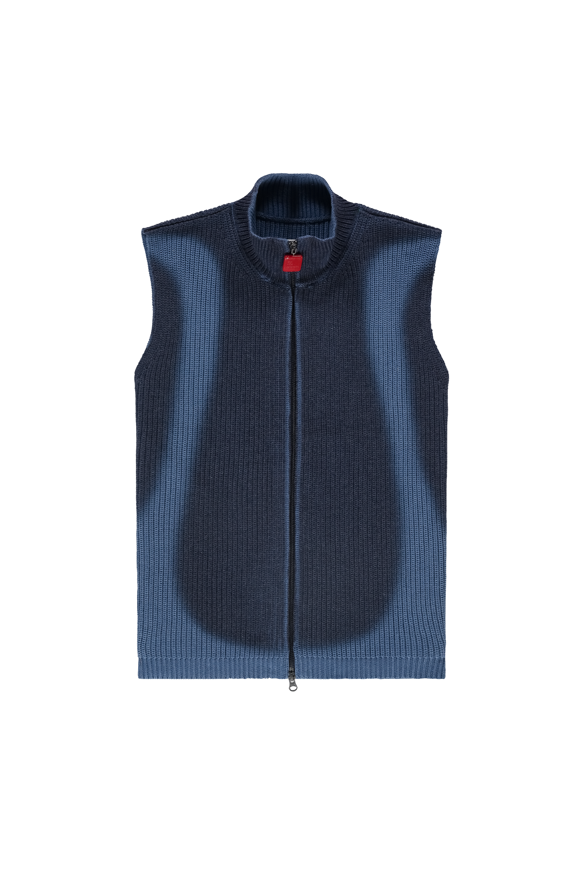 Fisherman Zip Up Vest Navy Blue