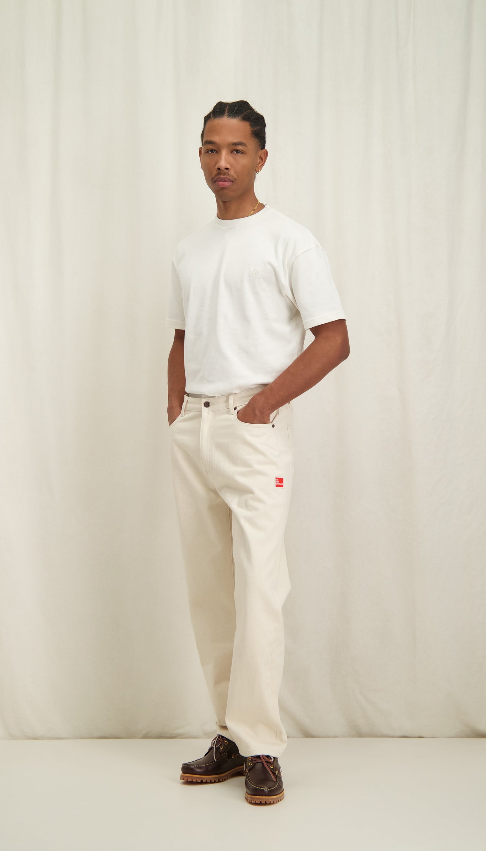9-Dots Relaxed Jeans White Alyssum | White Alyssum