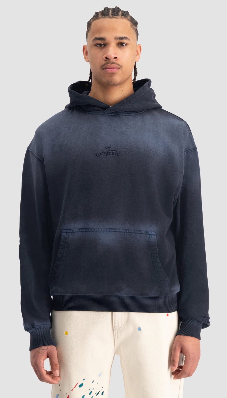 Workman Vintage Hoodie Stock Navy
