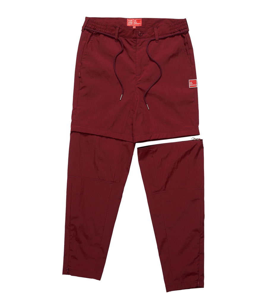 Parachute Nylon Trousers Burgundy