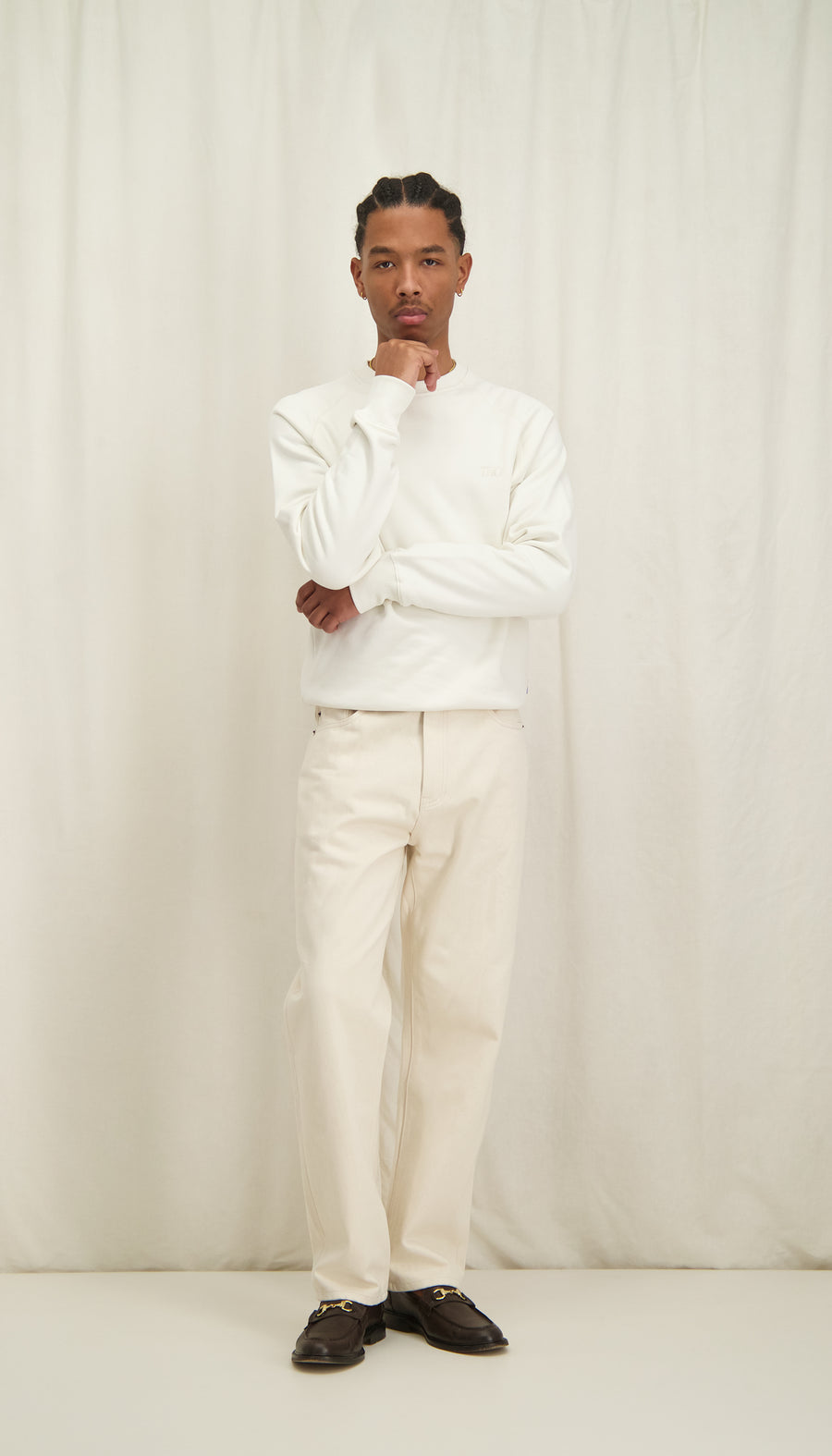 Bouquet Crewneck White Alyssum