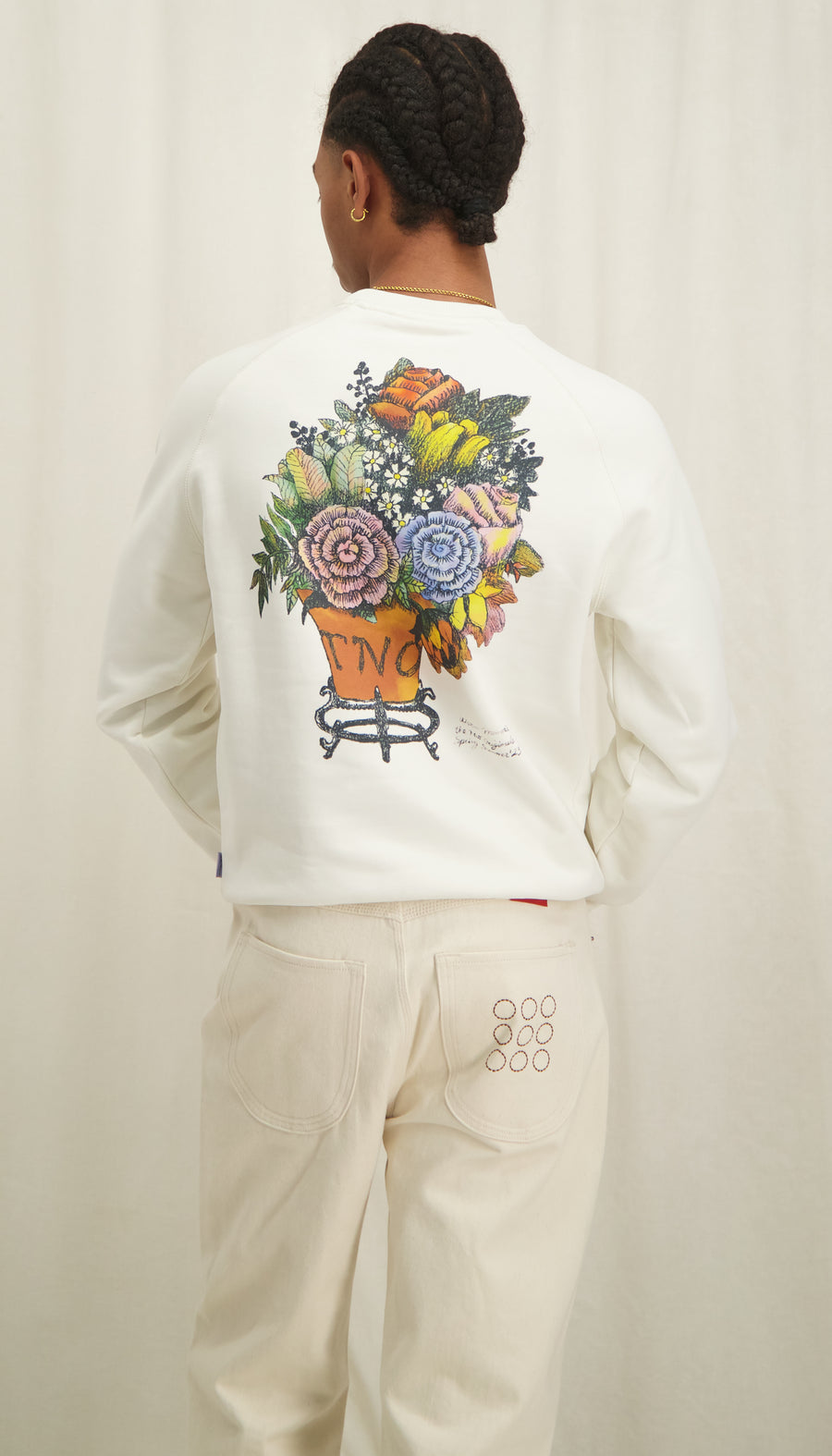 Bouquet Crewneck White Alyssum